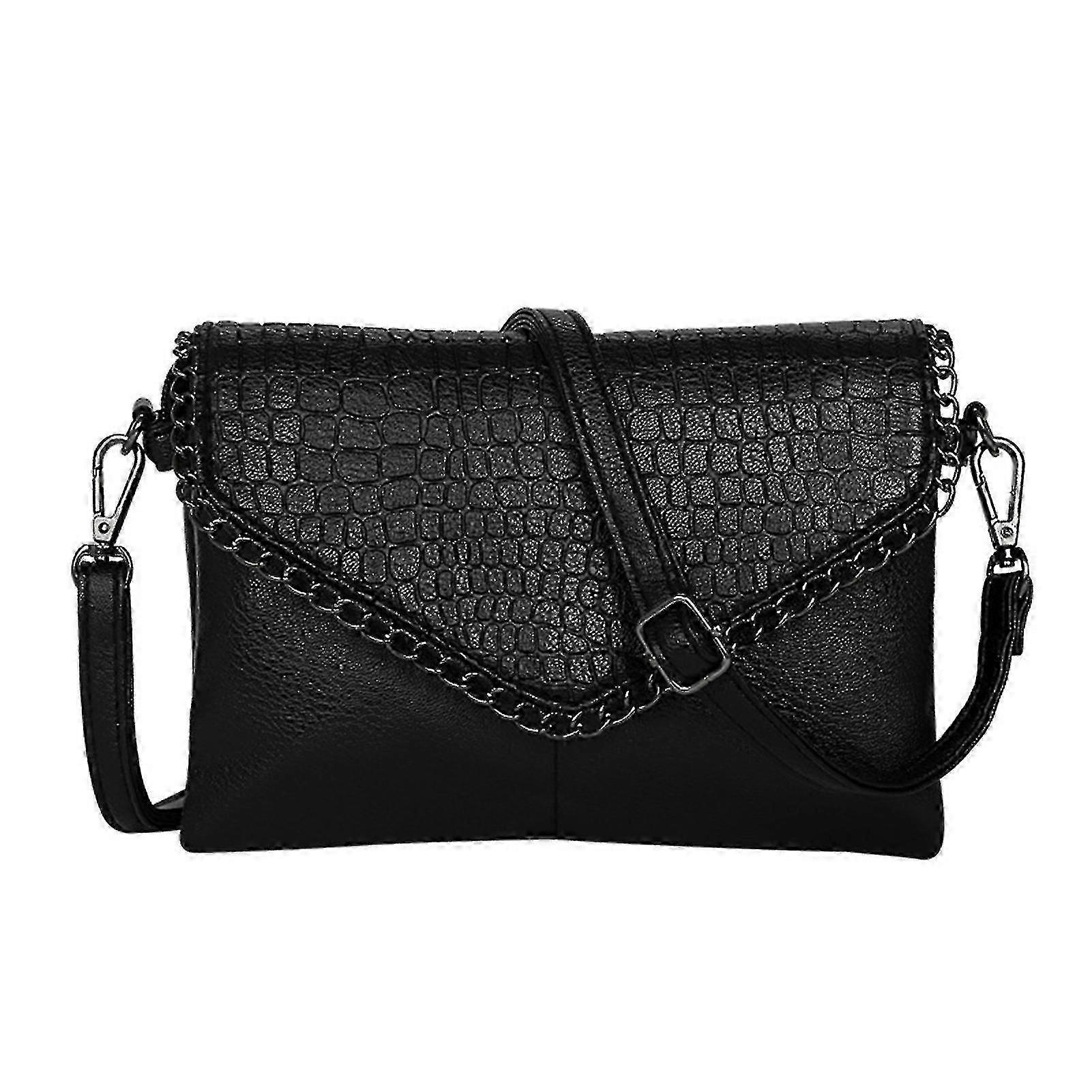 Women's Solid Colour PU Cross-Body Bag with Zipper Closure for Everyday Use