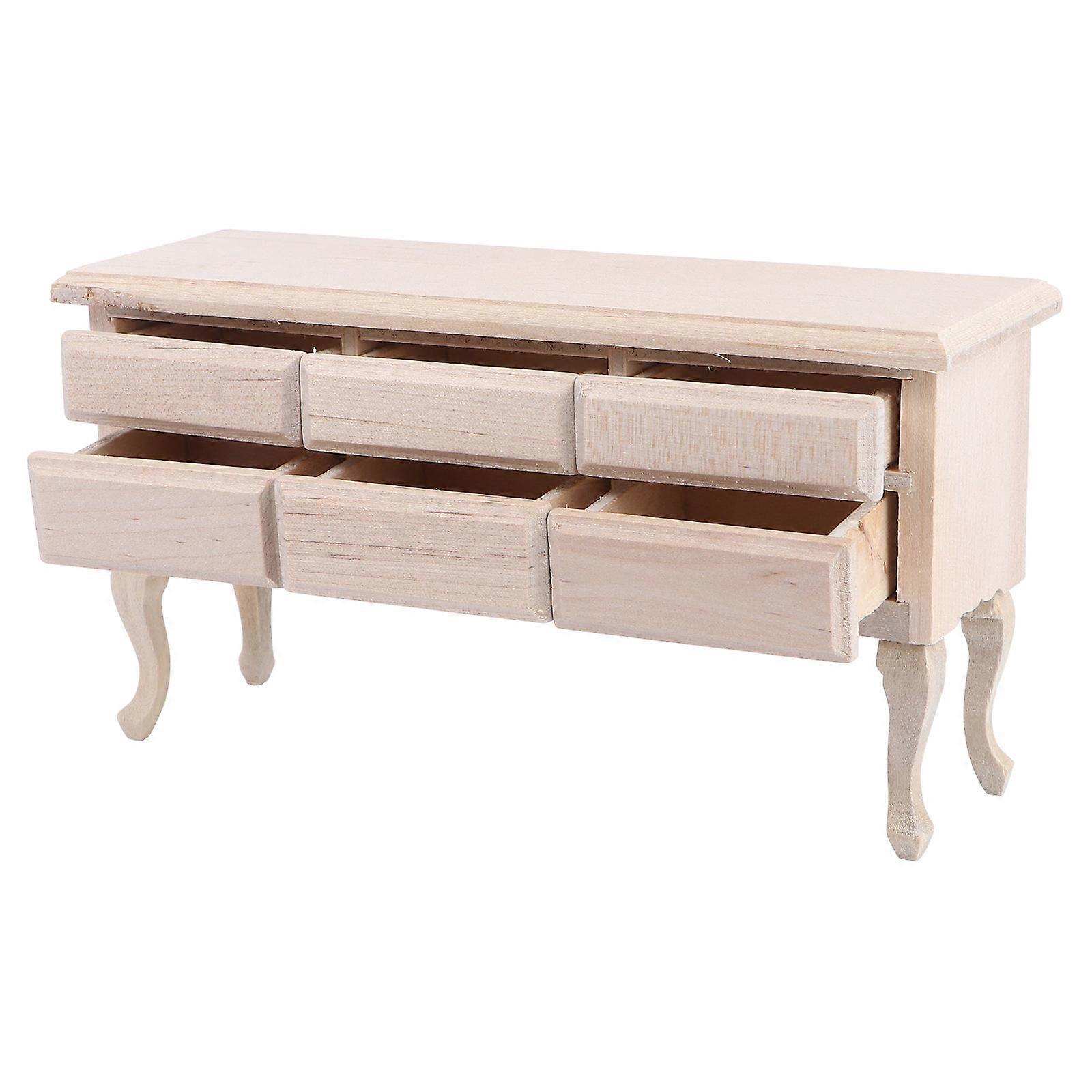 Miniature Desk Model for Decoration Use 1Pcs Wwawa House Furniture