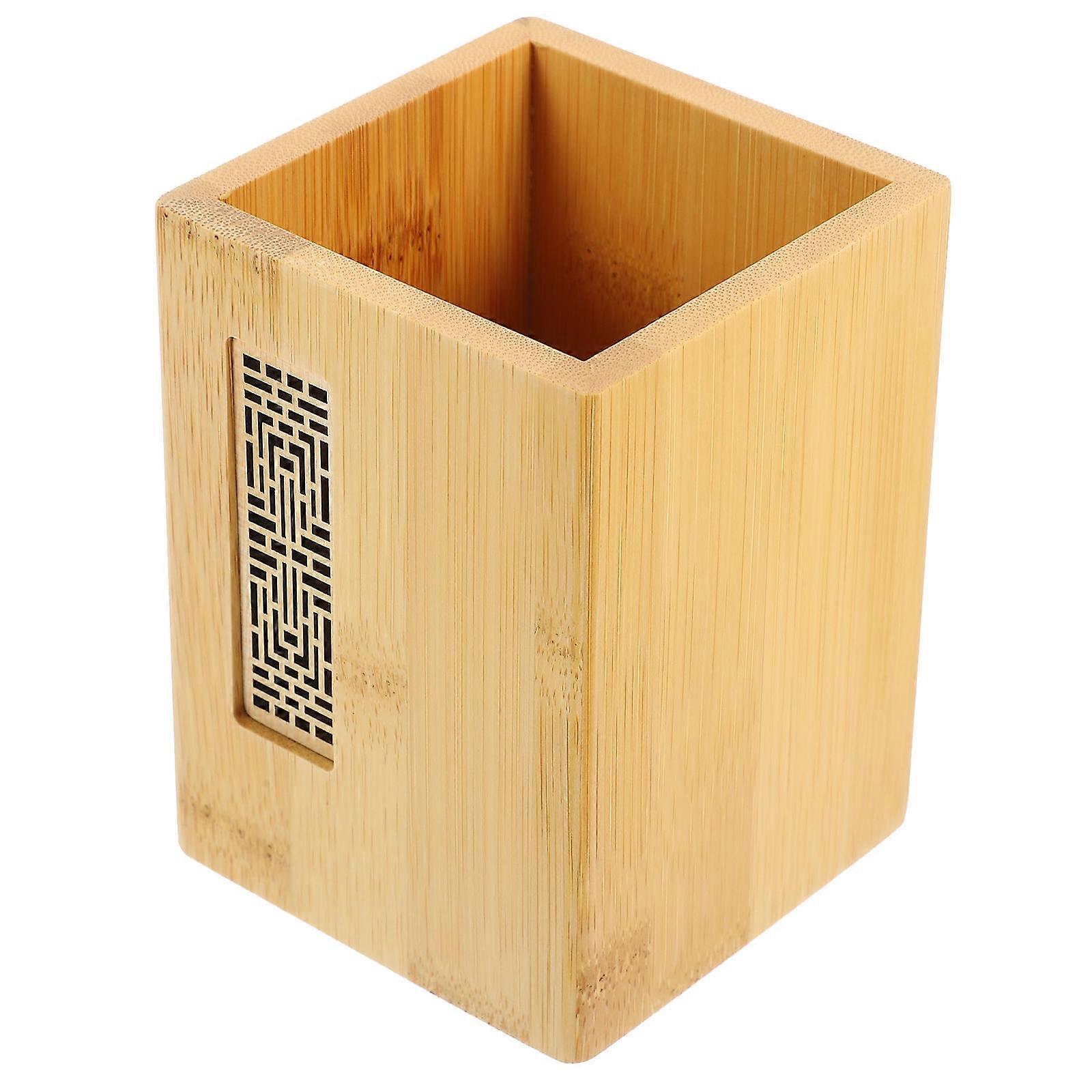 Solid Wood Pen Holder Decorative Pen Container for Desktop 5Pcs