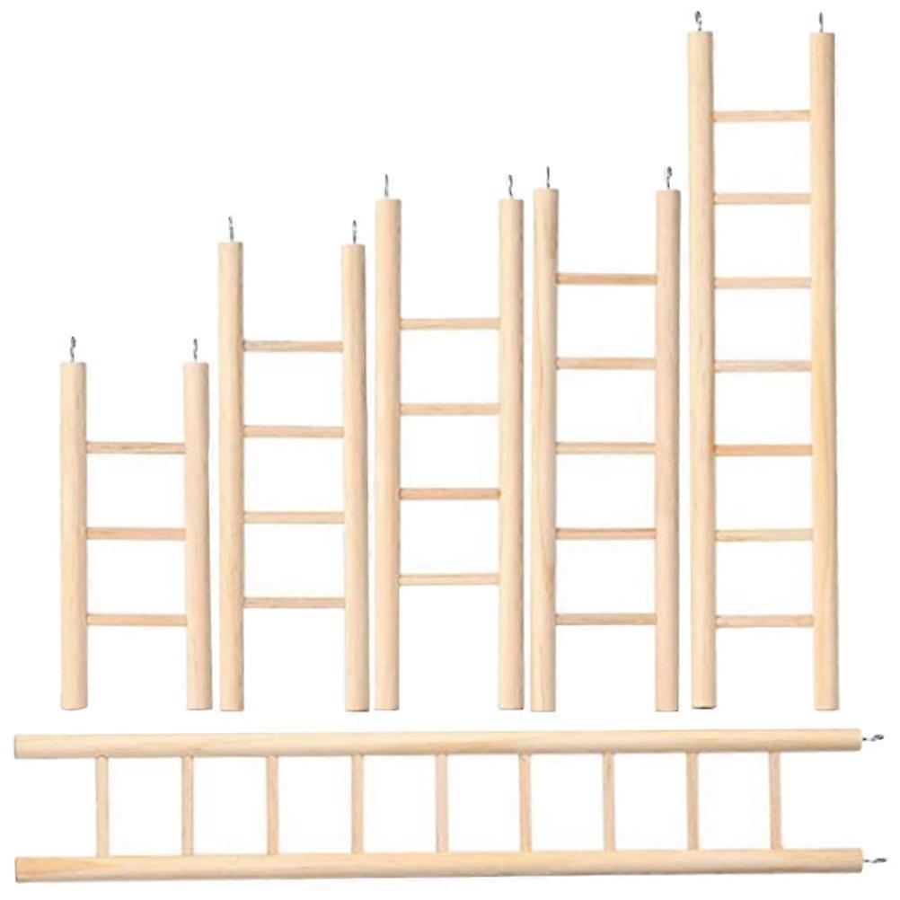 Parrot Ladder Wooden Bird Stand for Playing 12Pcs Parrots Climbing Ladder