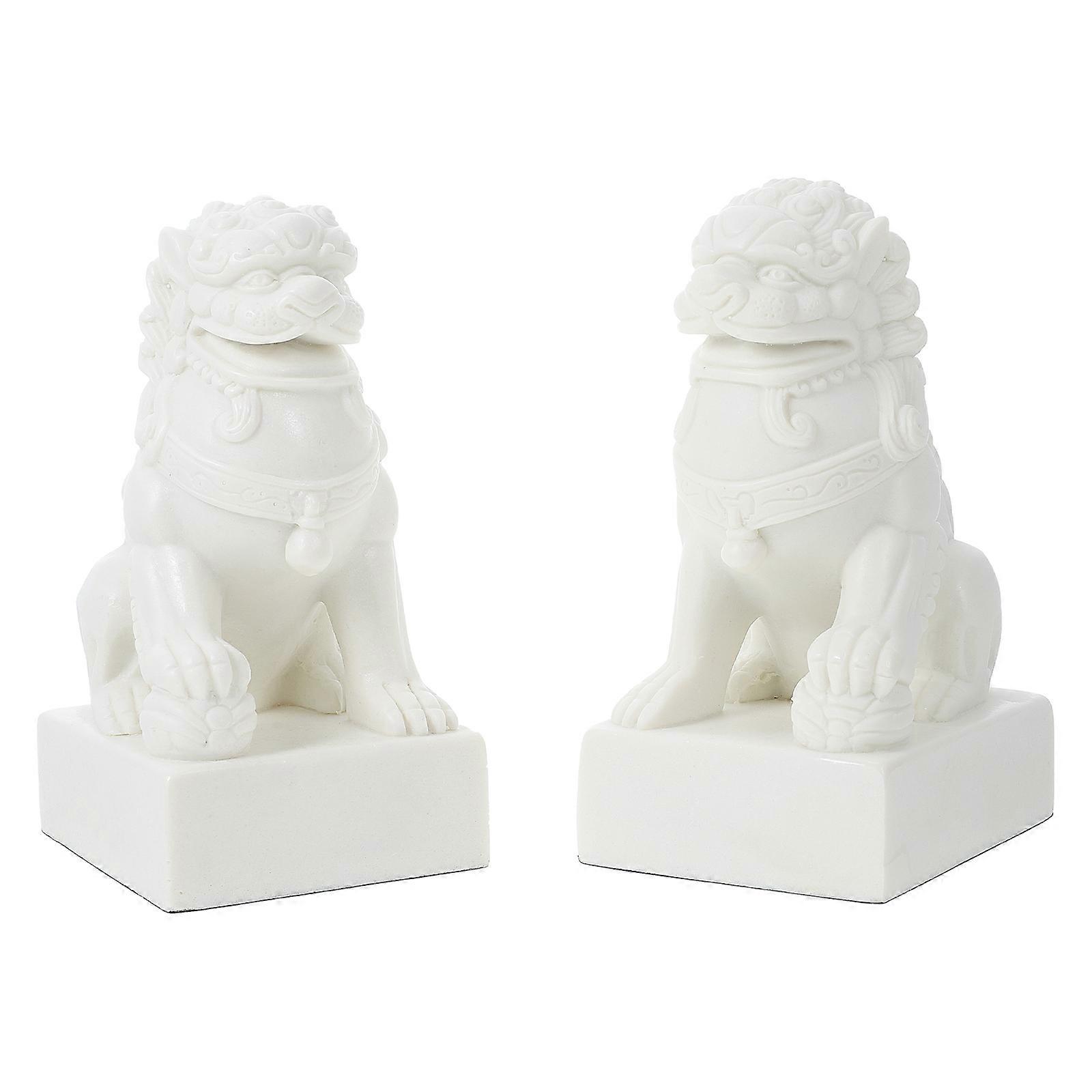 White Resin Statues for Decoration 4Pcs Creative Office Artware