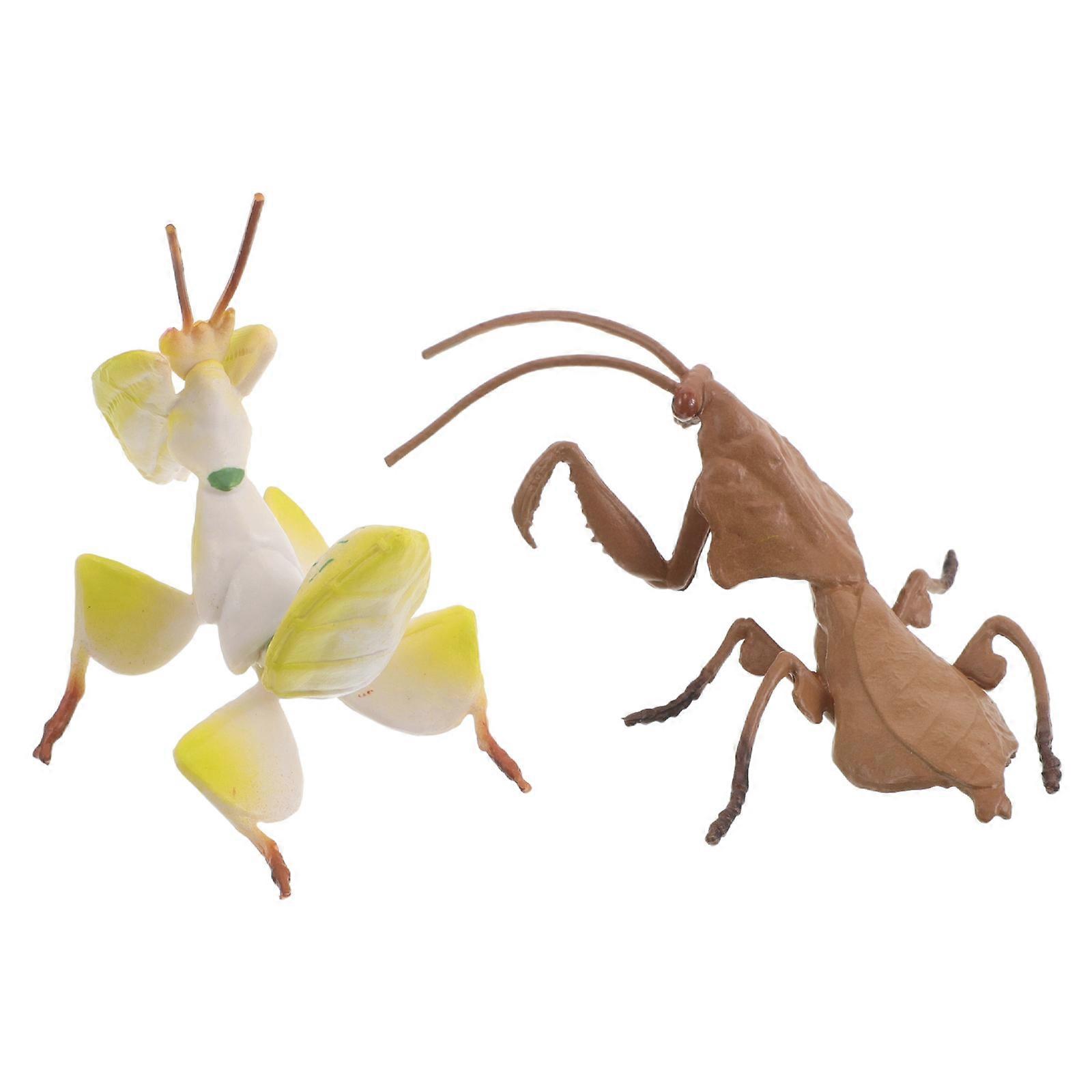 Plastic Mantis Decor Praying Mantis Figurine for Science Learning 6Pcs