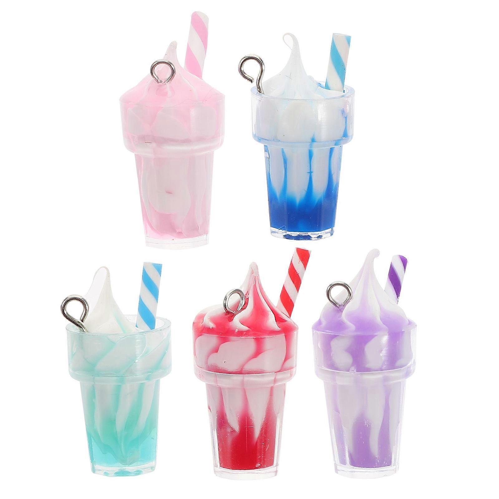 Mini Resin Ice Cream Cup Charms for DIY Projects 20Pcs Assorted Colors