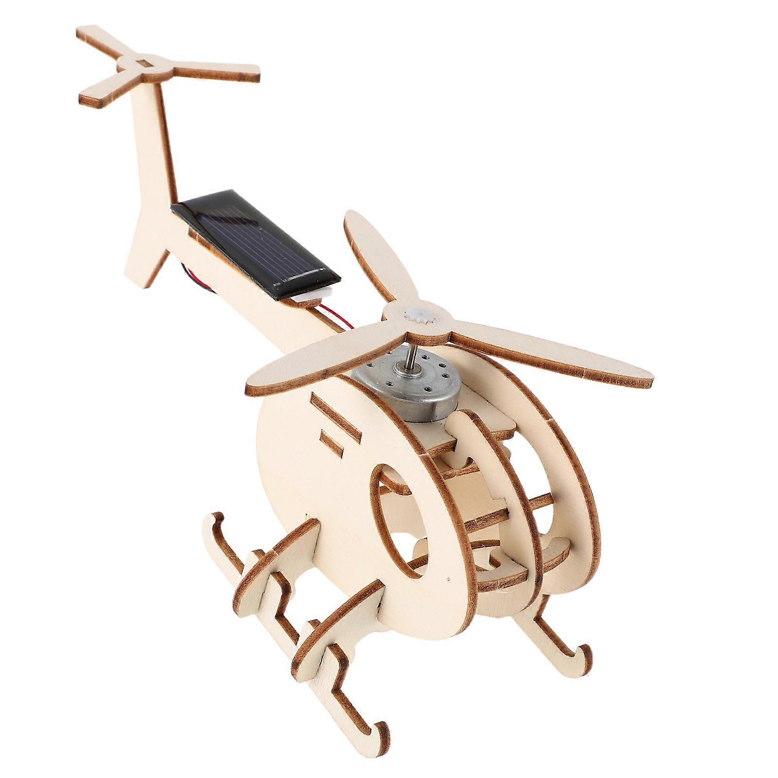Airplane Toys DIY Solar Powered Helicopter Model Toy for Learning 3Sets