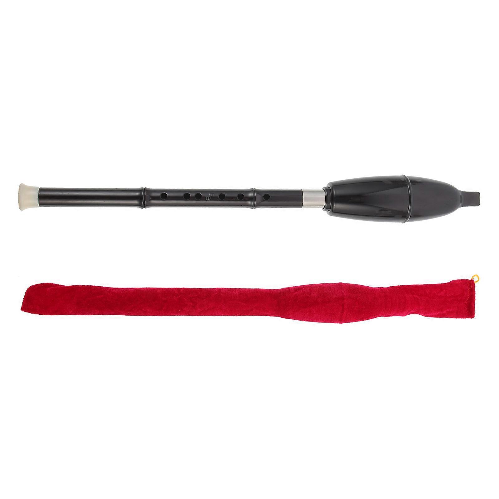 Chinese Traditional Wind Instrument Resin Bawu with Storage Bag 2Sets
