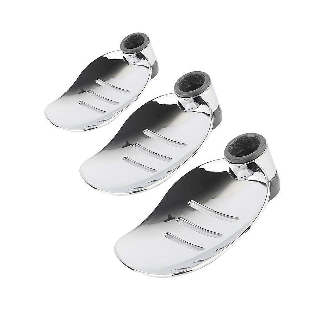 Bar Soap Container For Shower Soap Tray Rectangular Hollow Drain Strip Design Travel Home Use Abs Material Soap Storage 3Pcs