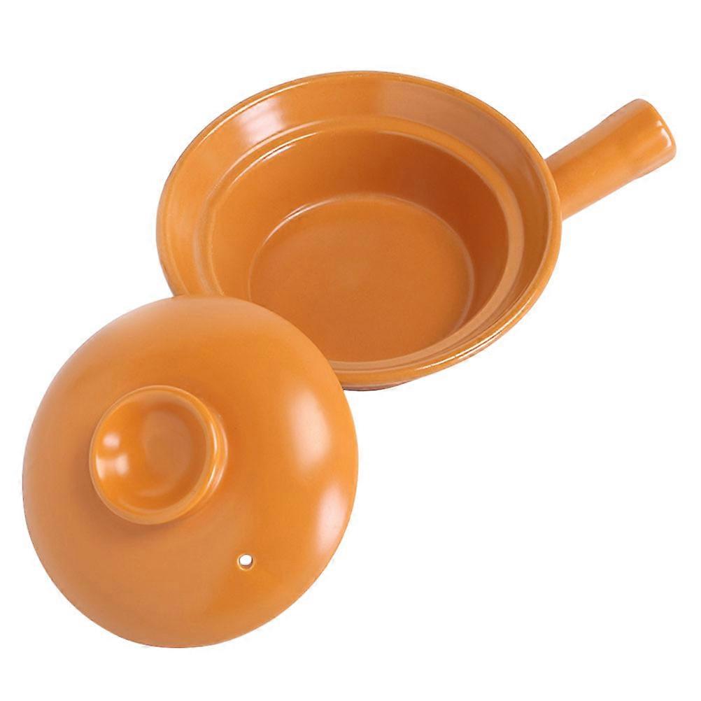 Heat Resistant Ceramic Casserole Pot For Home Use Featuring Single Handle Design Perfect For Cooking Noodles 2 Sets
