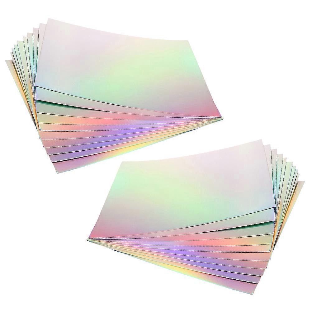 Metallic Holographic Card Stock For Card Making Office Supplies Multicolored 29.70X21.00X0.10CM Diy Crafts 20 Sheets