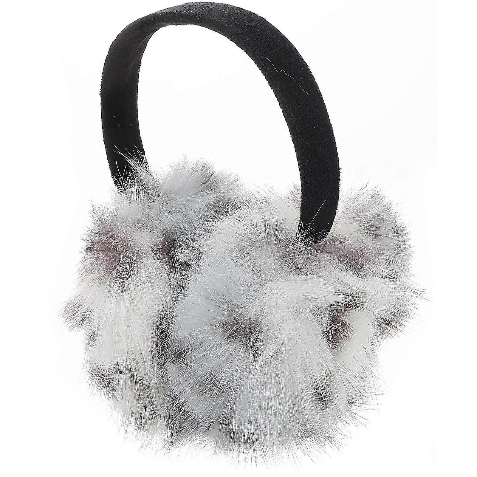 Women Winter Ear Muff Foldable Plush Ear Warmers 2Pcs