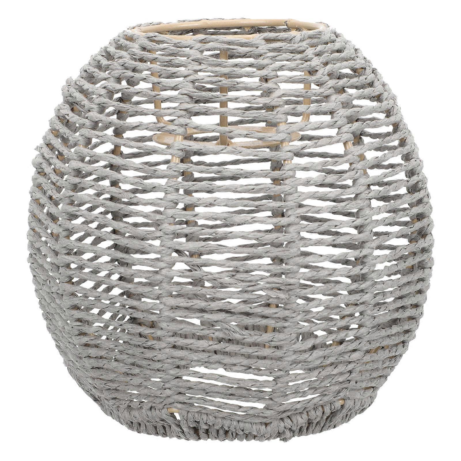 Woven Lampshade for Home Use 4Pcs Grey Chinese Style Chandelier Cover