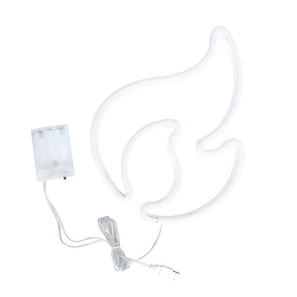 LED Neon Flame Lamp Hanging Atmosphere Light 5Pcs for Home Party Decoration