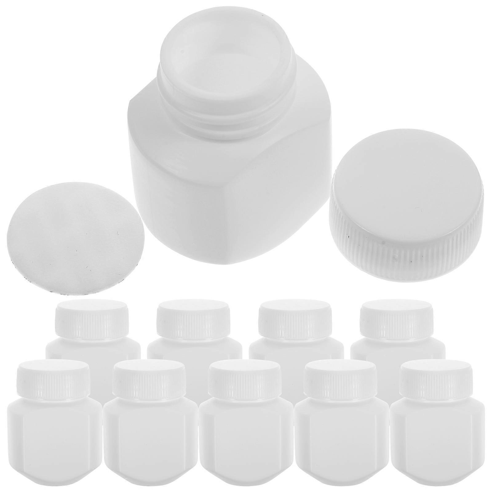 Travel Bottles with Caps for Pills Storage 50Pcs White Hdpe Organizer