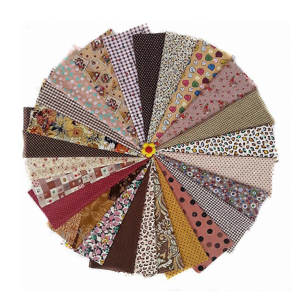 Cotton Fabric Sewing DIY Craft for Patchwork Quilting 75Pcs Multi Color