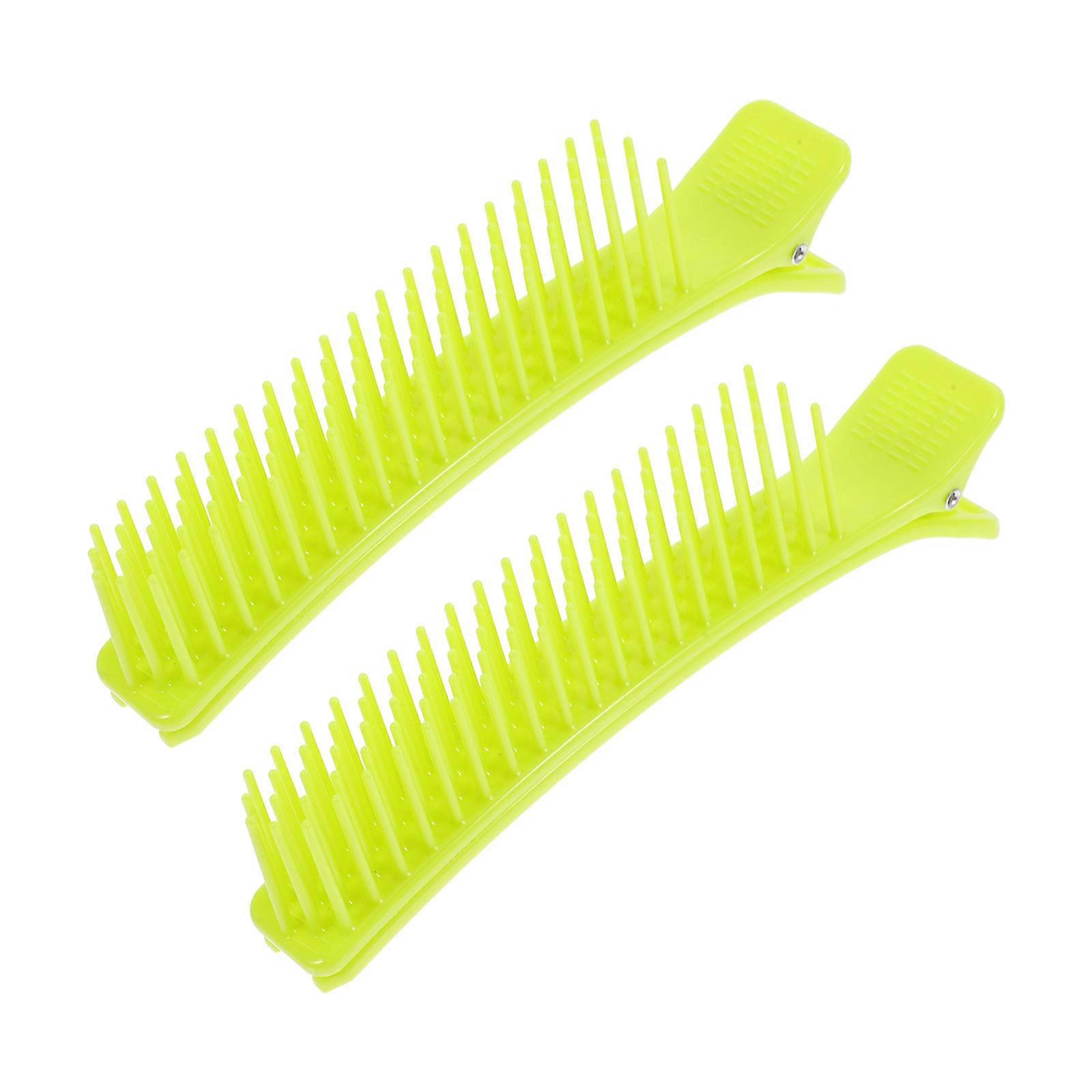 Sectioning Hair Clips Green Multi Function Hairdressing Clips for Styling 6Pcs