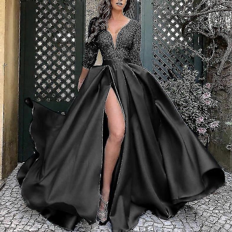 New Ladies Lace Sexy Long Skirt Tail Banquet Party Evening Dress