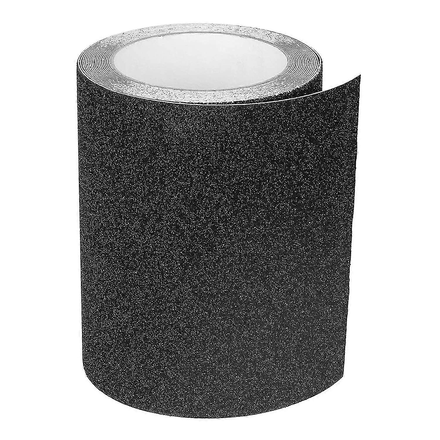 階段用接着剤滑り止めテープ、摩擦、研磨剤15cm x 5m、ブラック