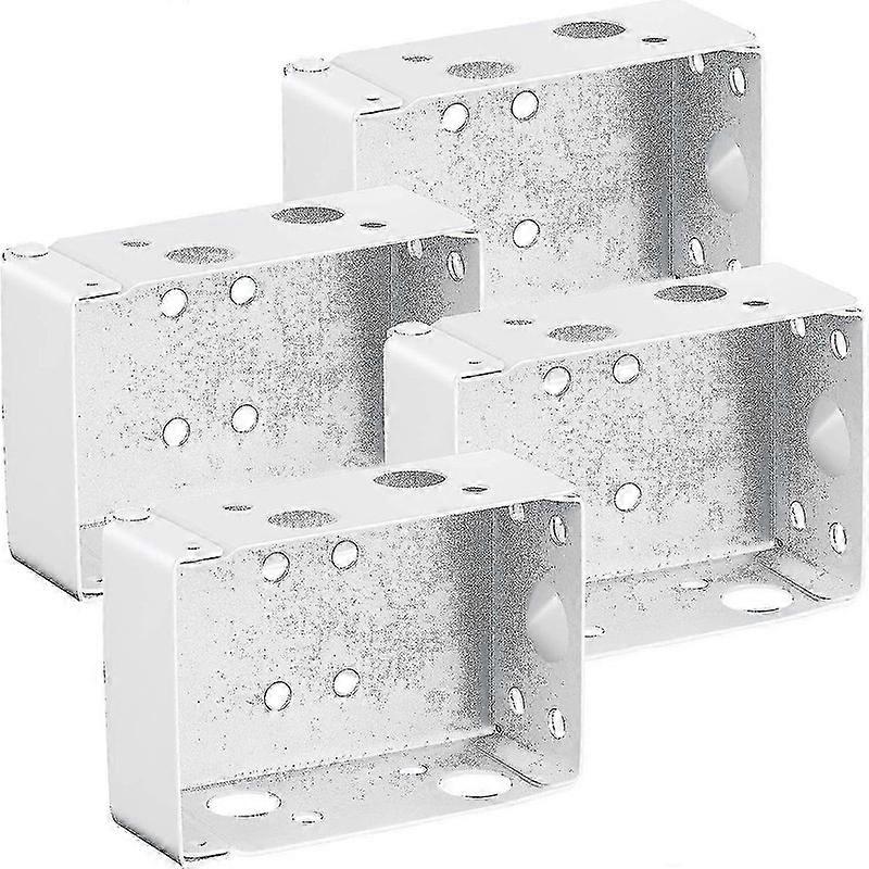 Box mounting brackets for blinds - 4 pack 2 inch low profile white headrail hardware