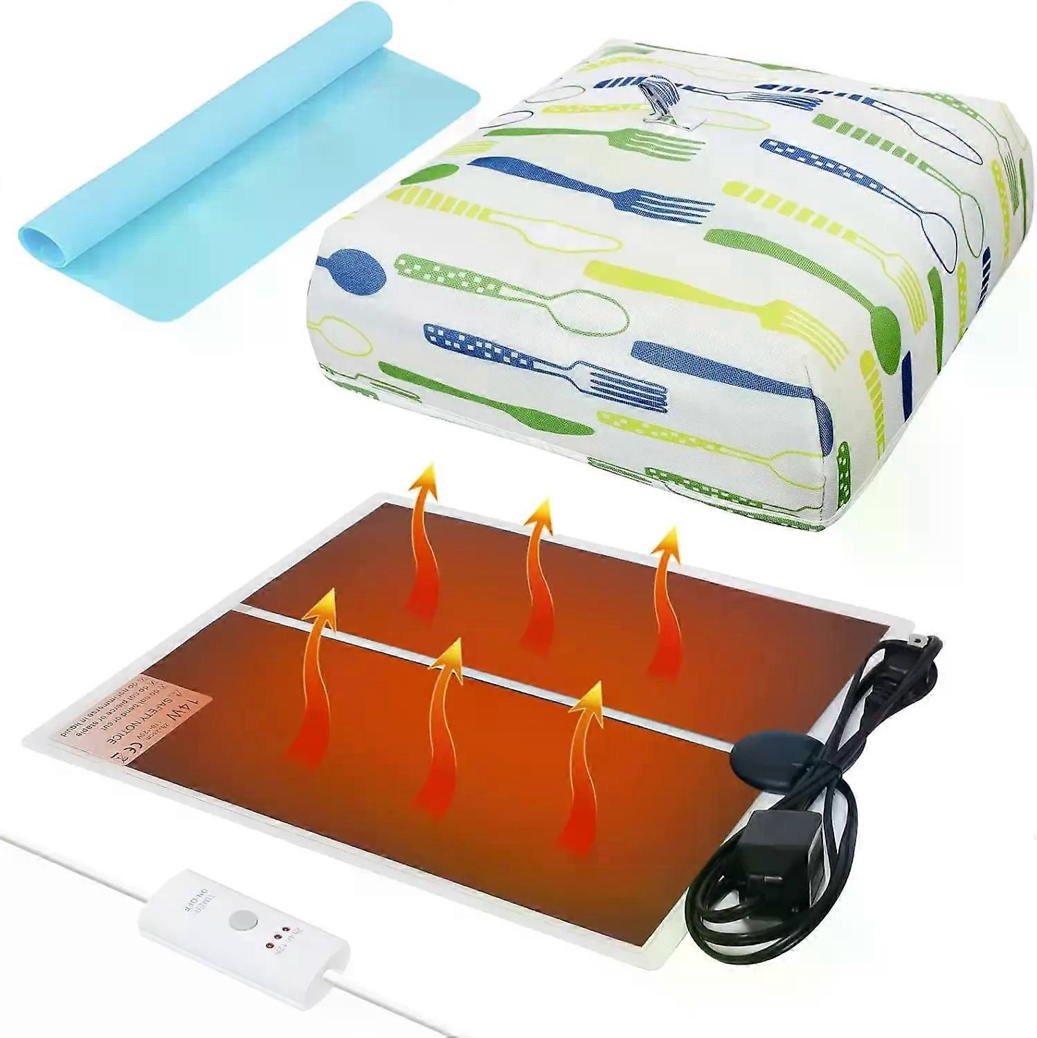 Fast-Cure Resin Mat With Timer & Cover - DIY Epoxy Mold Heating Pad For Quick Drying Crafts