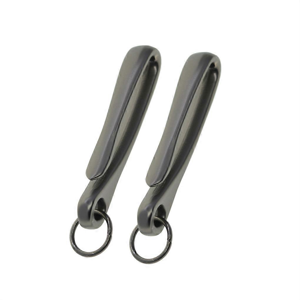 2 Piece U Hook Fishhook Keyring Holder Jewelry Making Accessories Matte Black