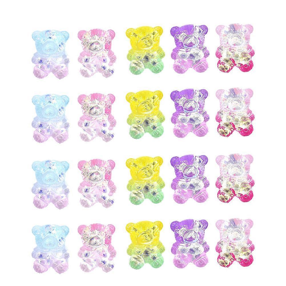 DIY Resin Bear Shaped Decor for Handmade Crafts with 20Pcs Material