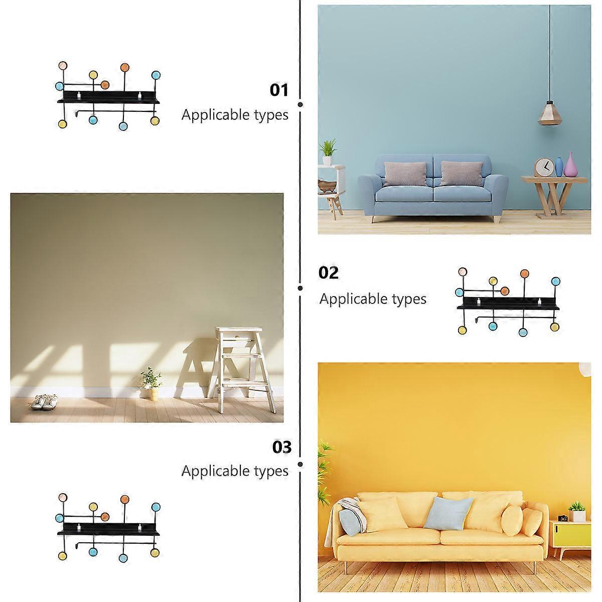 Iron Art Clapboard Storage Rack for Items Holding 1Pcs Wall Surface Storage Rack
