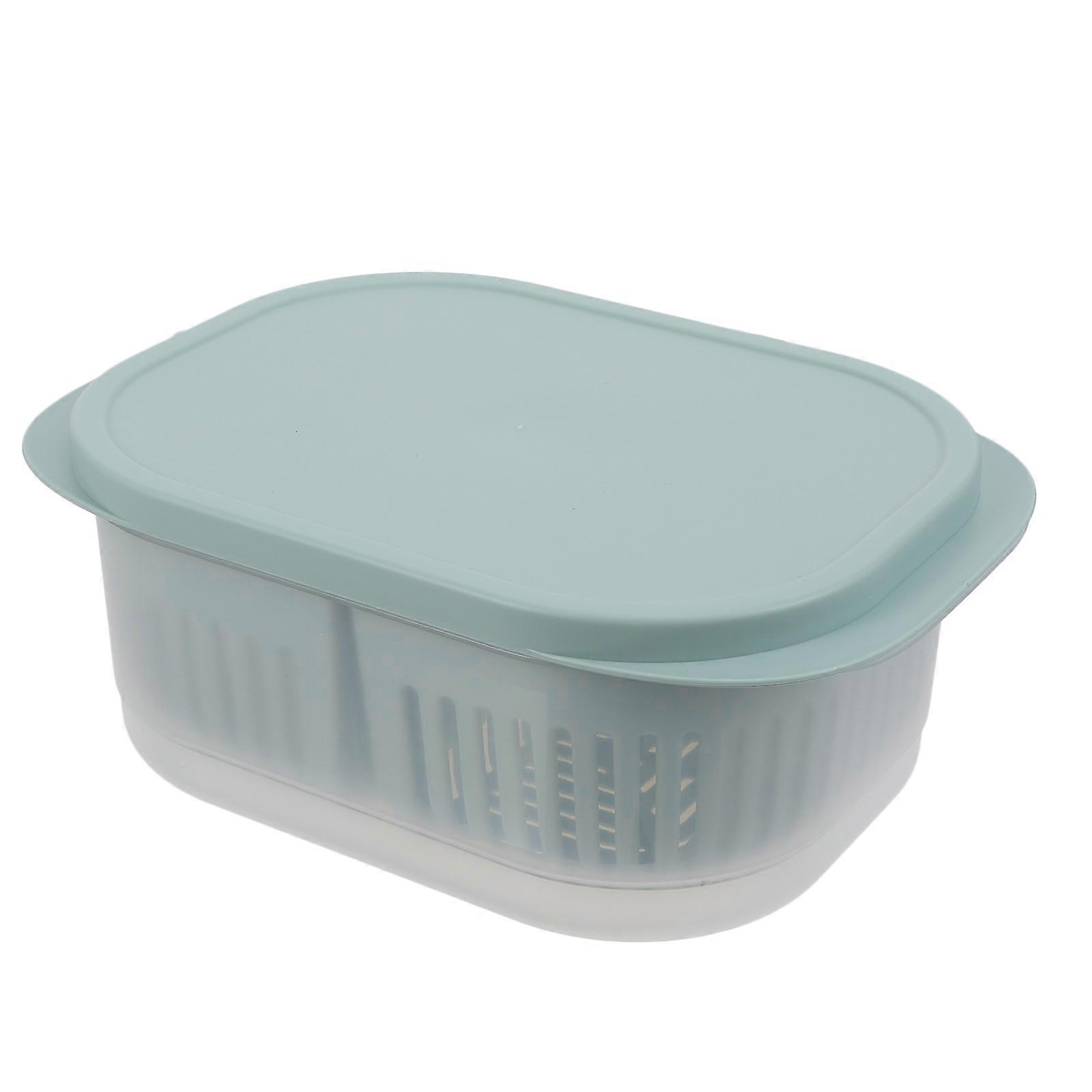 Multipurpose Food Storage Boxes 2Pcs Draining Containers Perfect For Home Use Conveniently Sized .8X15.8CM Easy To Clean And Detachable
