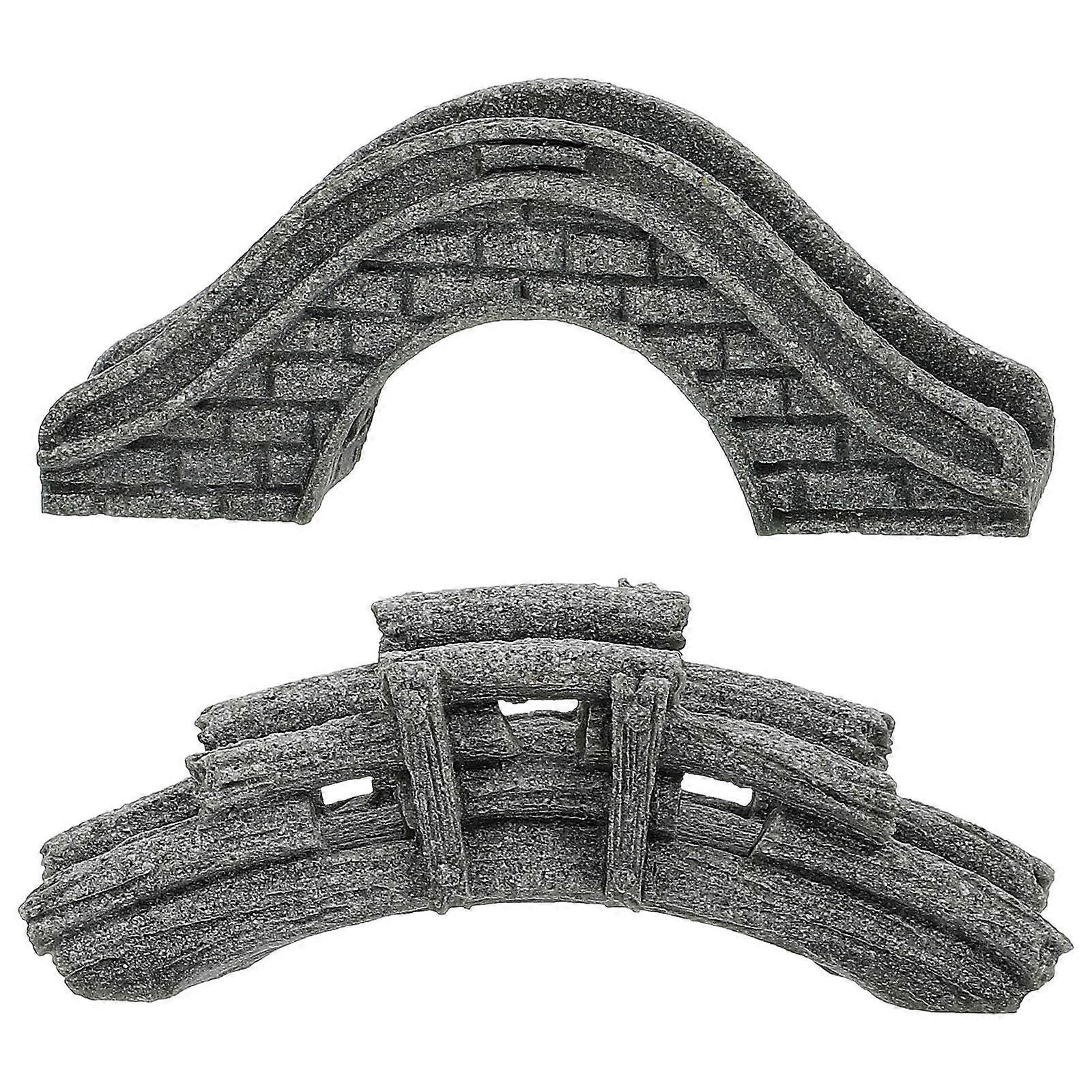 Sandstone Craft Models Bridge Model Decors for Decoration 16Pcs Grey