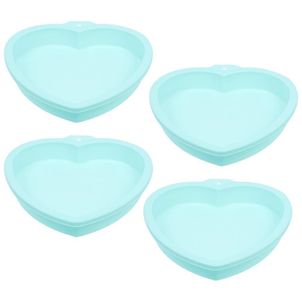 Heart Shaped Cake Molds Silicone Baking Molds for DIY Use 8Pcs Green Set