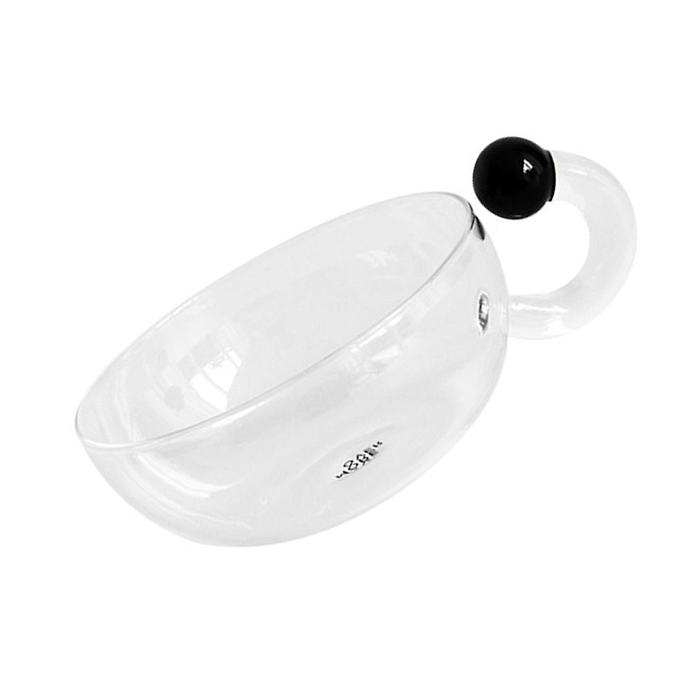 Portable Coffee Cup Clear Mugs For Office Use Borosilicate Glass 9x9x6cm 1Pack