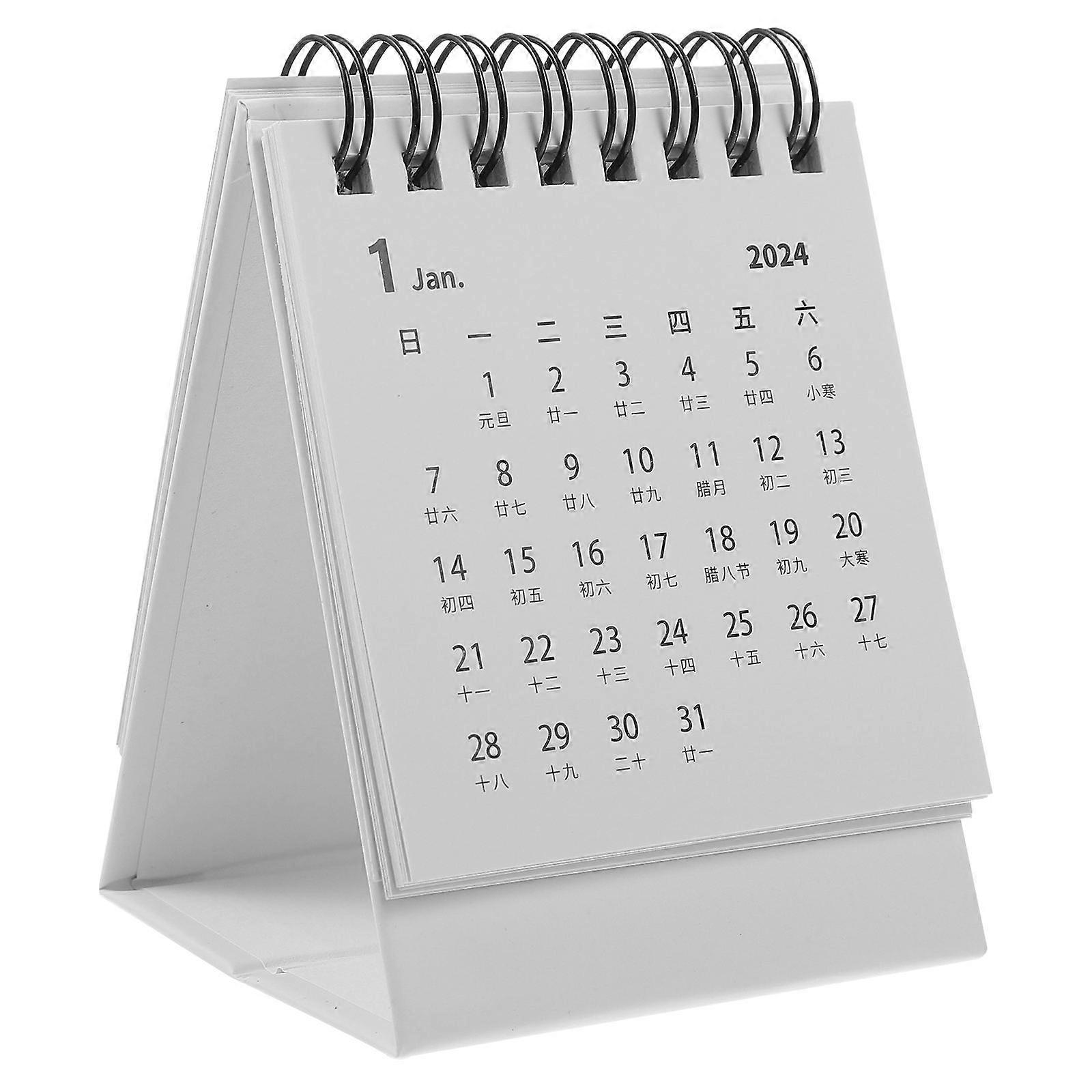 Mini Desk Calendar Desktop Month Calendar for Office Use 4Pcs