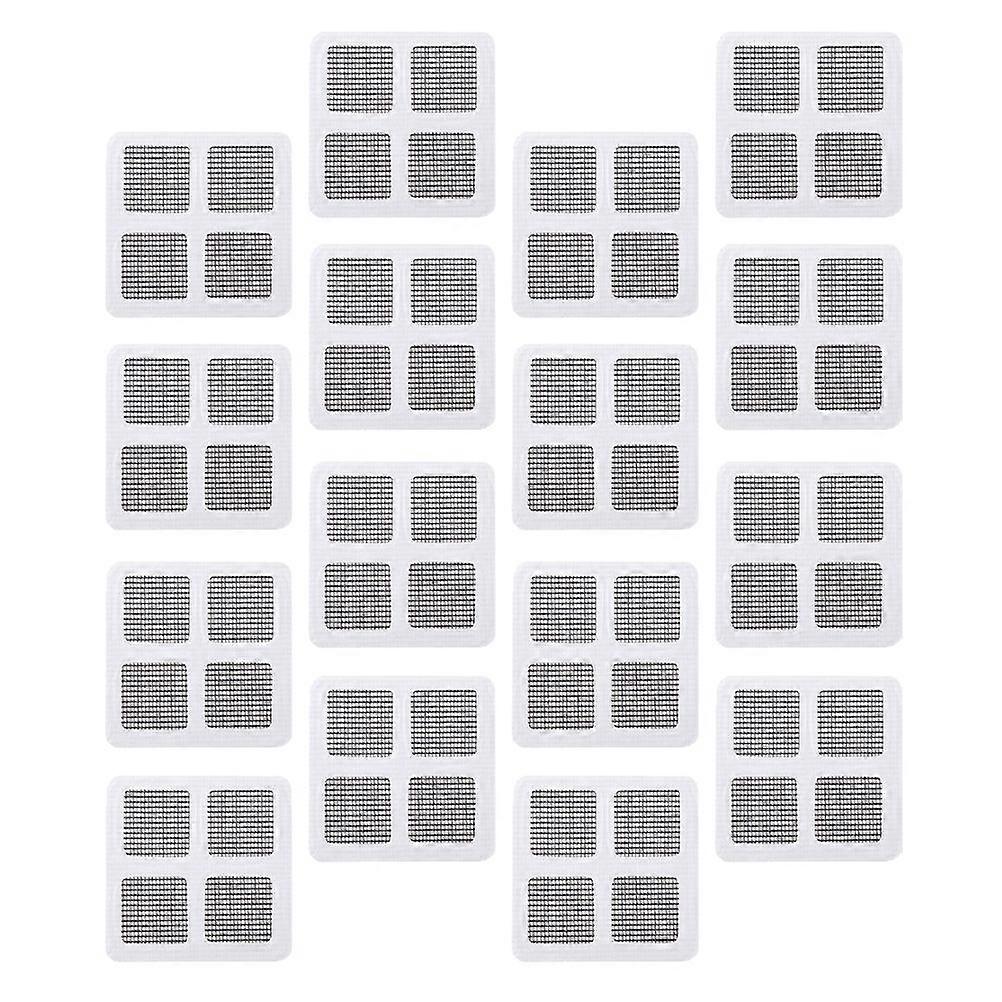 Screen Repair Patch for Window Black Square Adhesive 3.93X3.93X0.08inch 30 Sheets