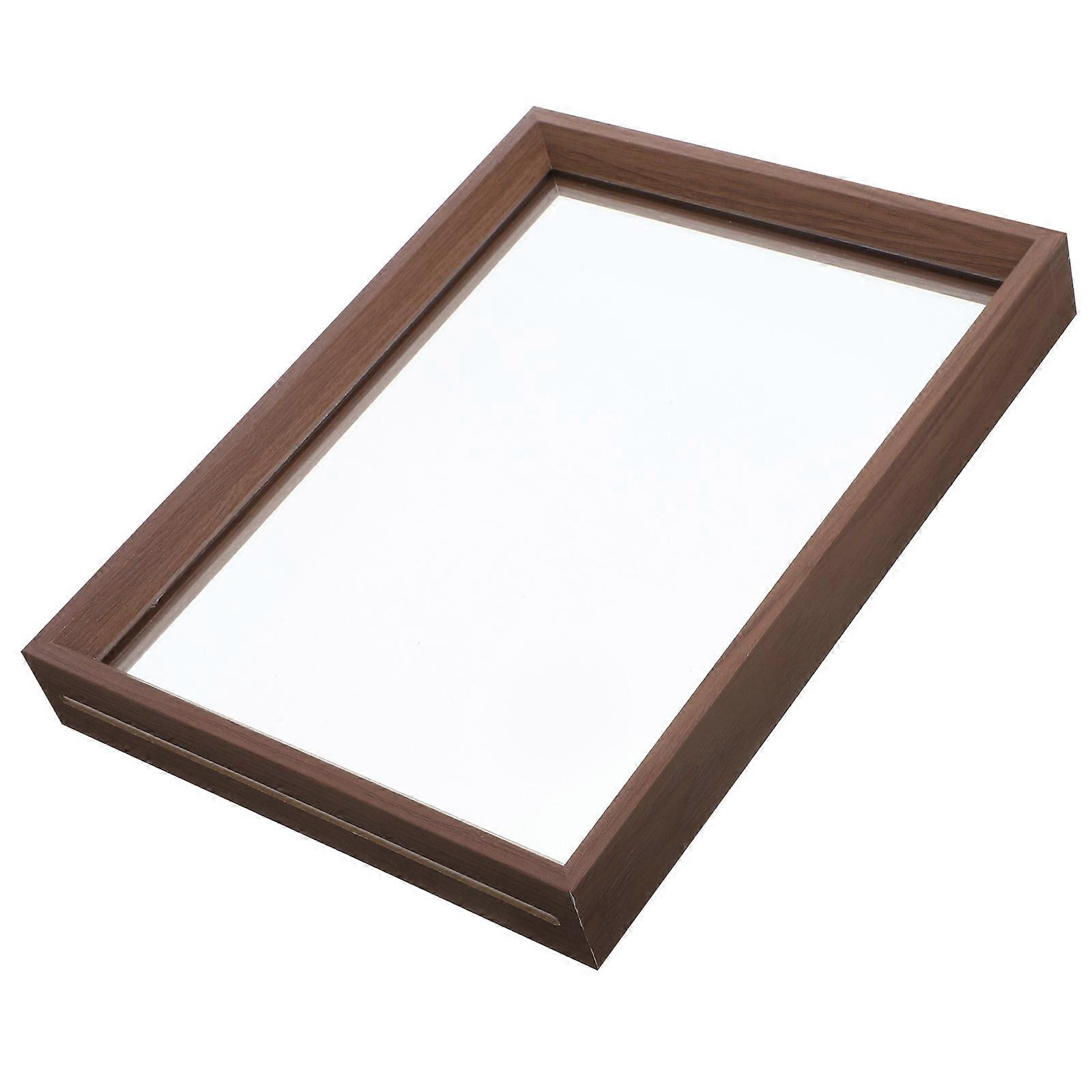 Brown Acrylic Picture Frame Double-Side Photo Frame for Desk 2Pcs