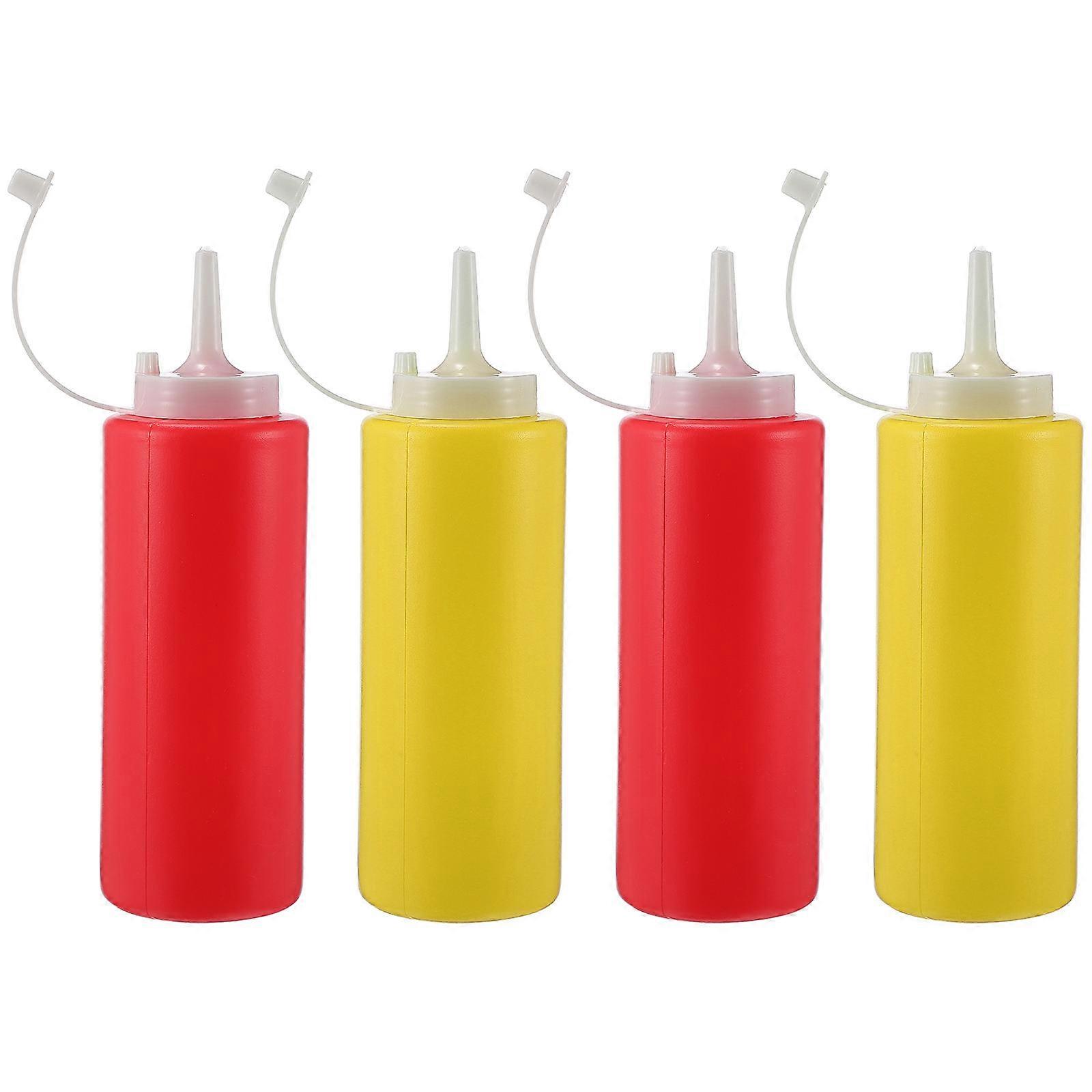 Small Bottles With Lids Barbecue Sauce Bottles 19x5.5cm 4Pcs