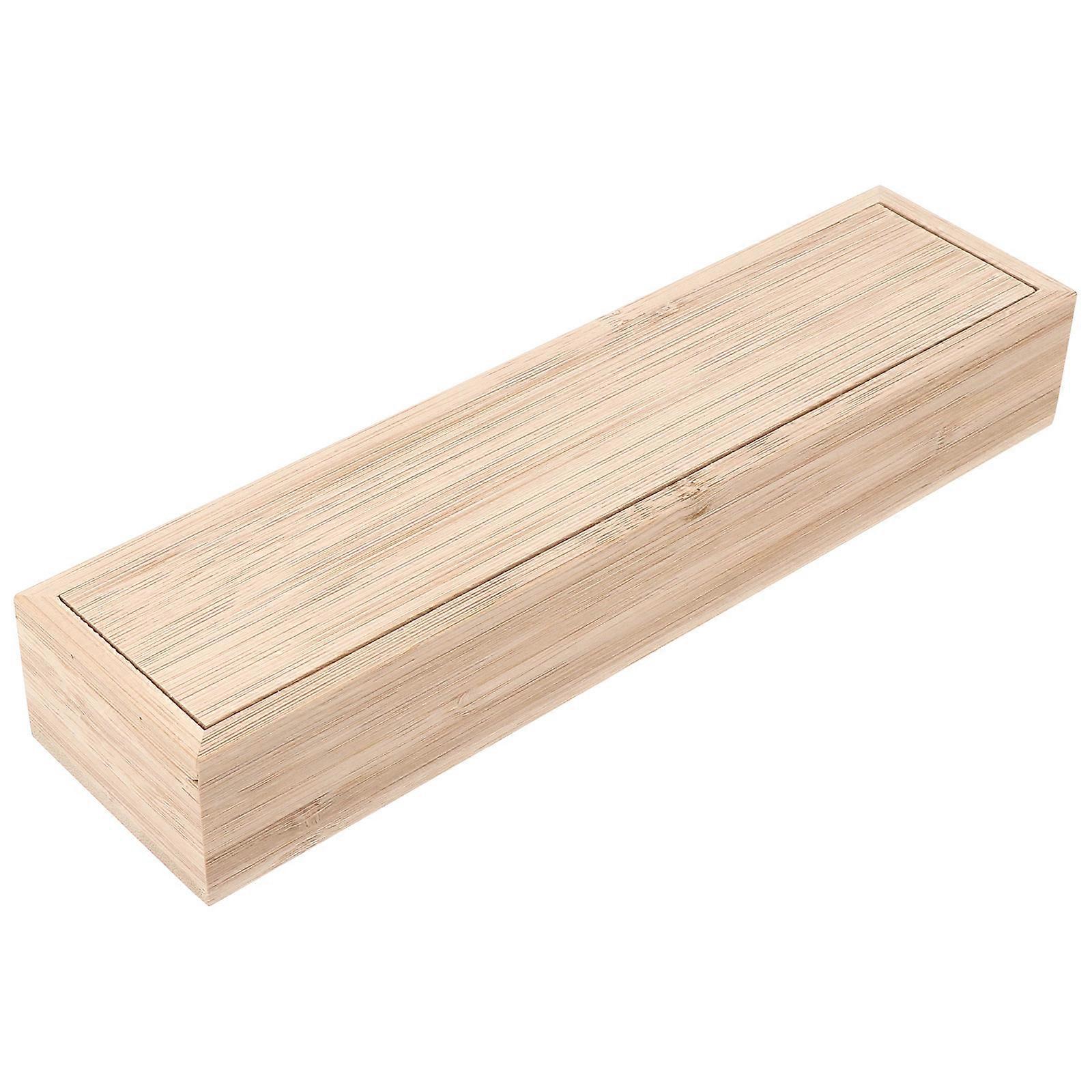 Bamboo Forks Storage Box for Household Use 3Pcs Tableware Organizer