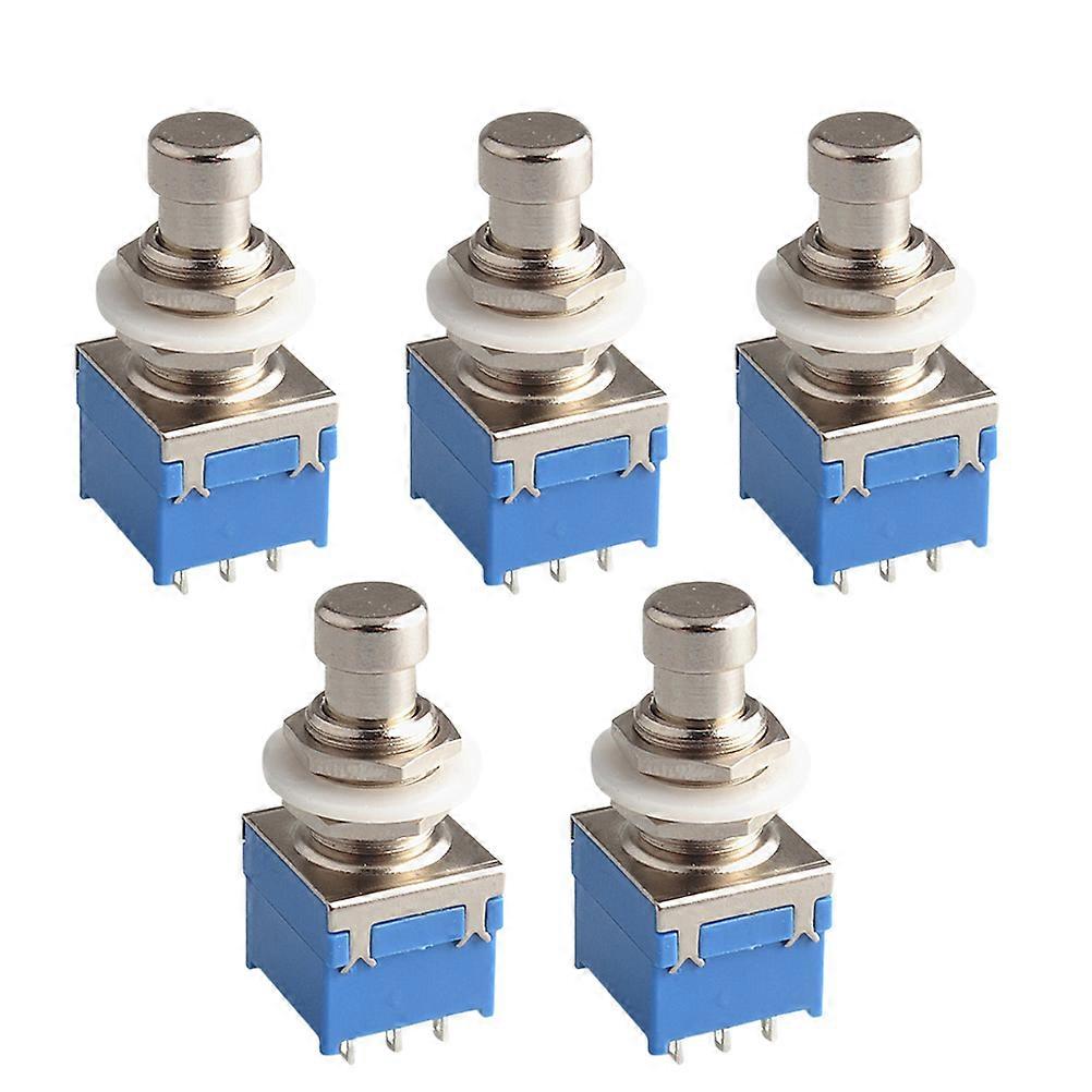 Effect Button Guitar Effects Pedal Stomp Metal Switch 5Pcs Blue