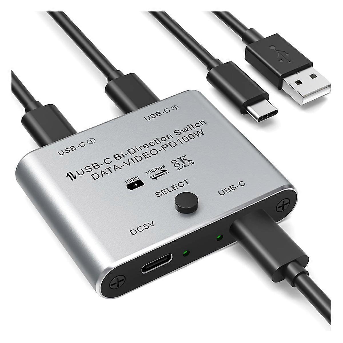 8K USB C Switch Bi-Directional USB-C KVM Switcher