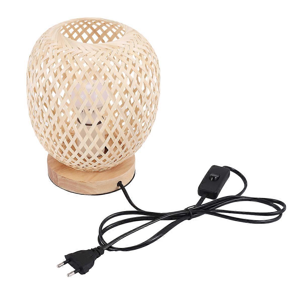 Bamboo Rattan Table Lamp Japanese Style Bedside Lamp Desk Lamp Bedroom Diy Decoration
