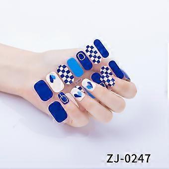 Heißer schachbrett nagel aufkleber matte nagel aufkleber gestreiften frosted nagel aufkleber volle aufkleber ZJ-0247 bare stück + nagel datei