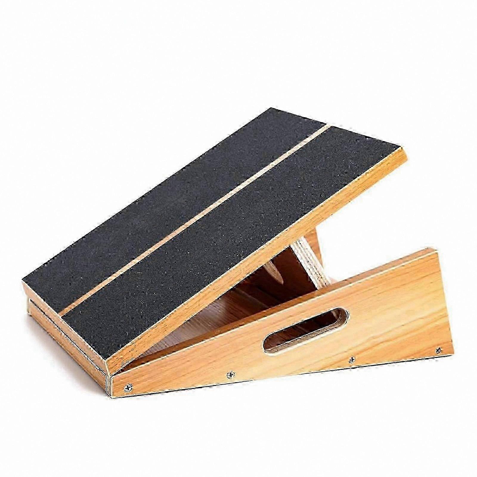 Adjustable Wooden Incline Board for Calf Stretching and Exercise Support