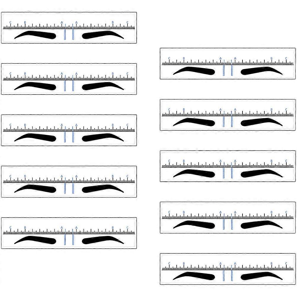 Eyebrow Drawing Tool PVC Eyebrow Shaping Ruler for 250Pcs Easy Use
