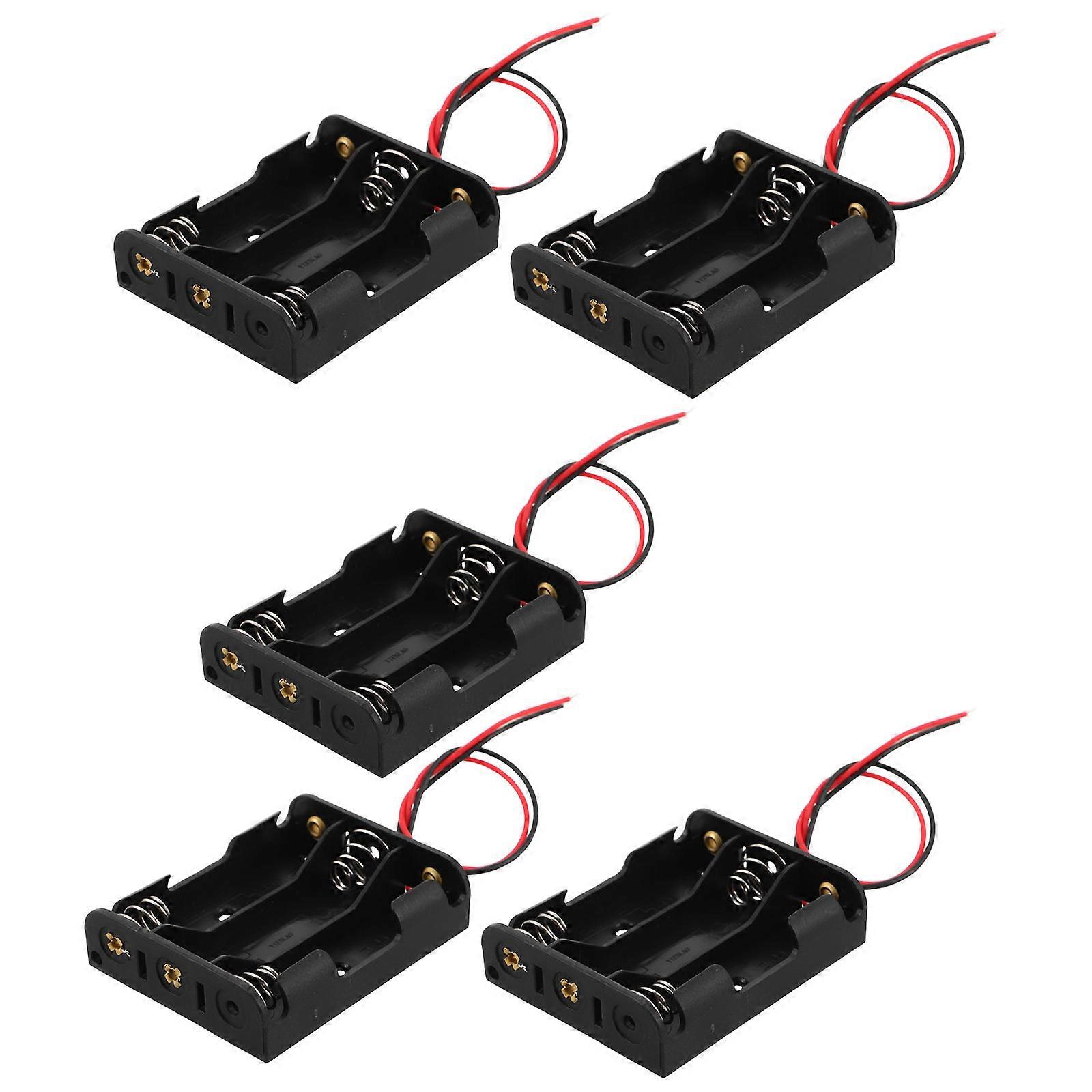 5Pcs Aa Battery Holder with Wire Leads for Toy Car
