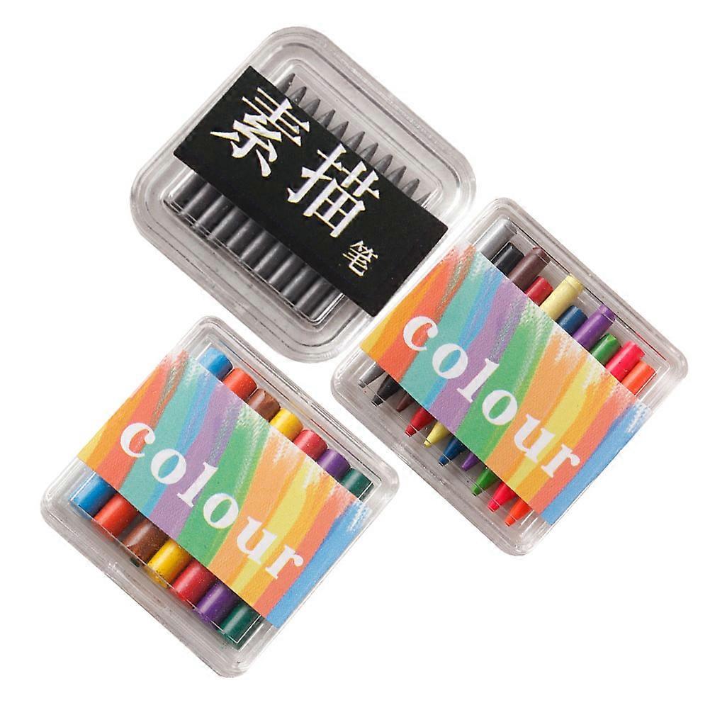 Miniature Sketch Pencil Mini Crayons for Decoration 6 Boxes Set