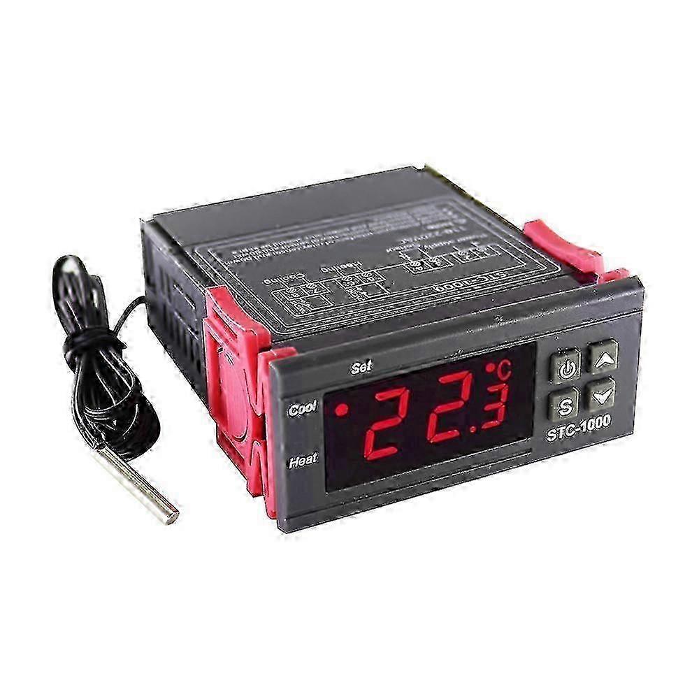 STC-1000 Digital Temperature Controller with NTC Sensor Probe - 12V Dual Relay Heating Cooling Thermostat