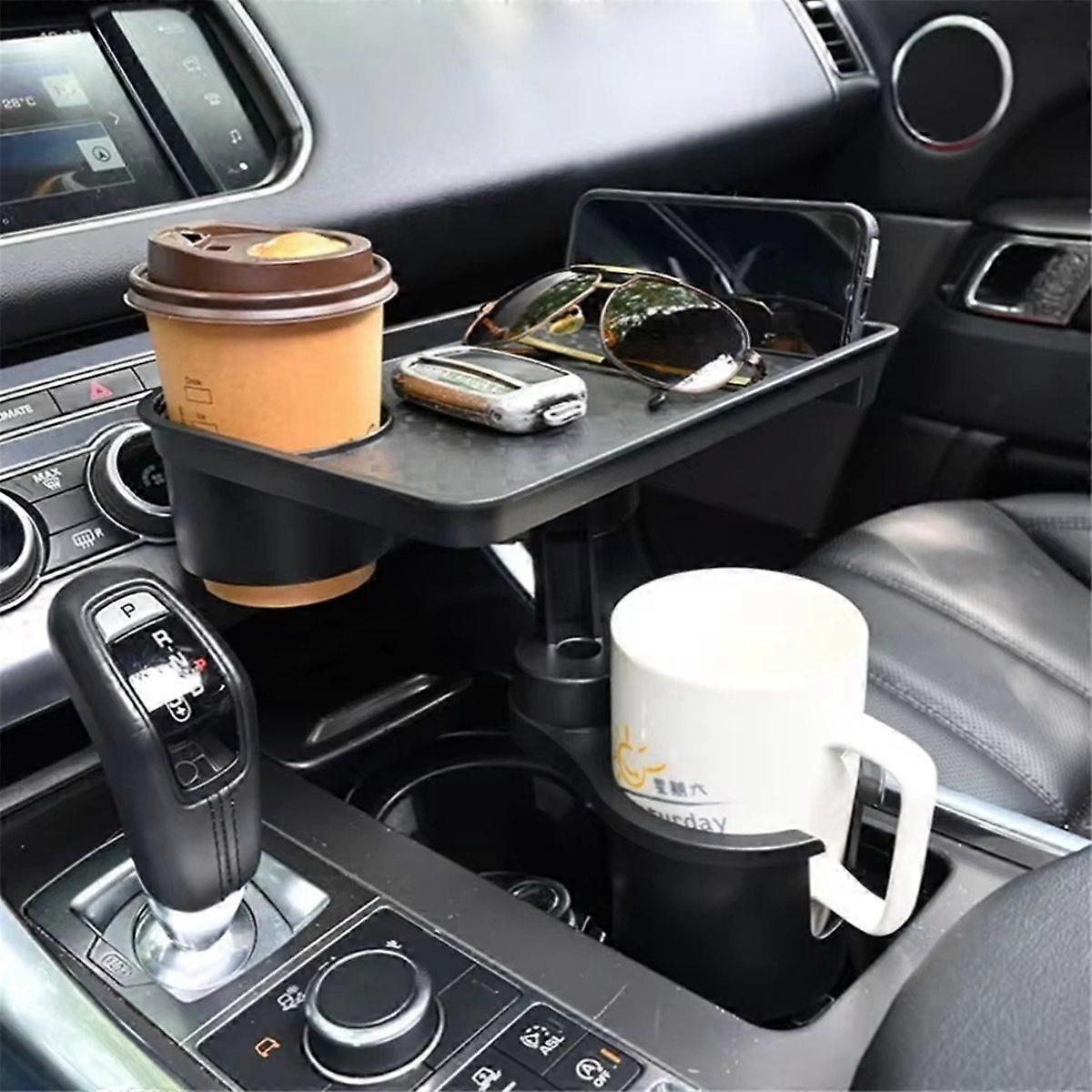 Universal Car Cup Holder Tray - 360 Rotating Adjustable Organizer