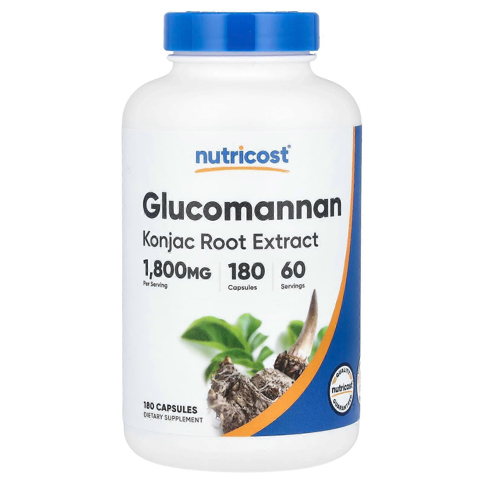 Glucomannan Konjac Root Extract, 1,800 mg, 180 Capsules (600 mg per Capsule)