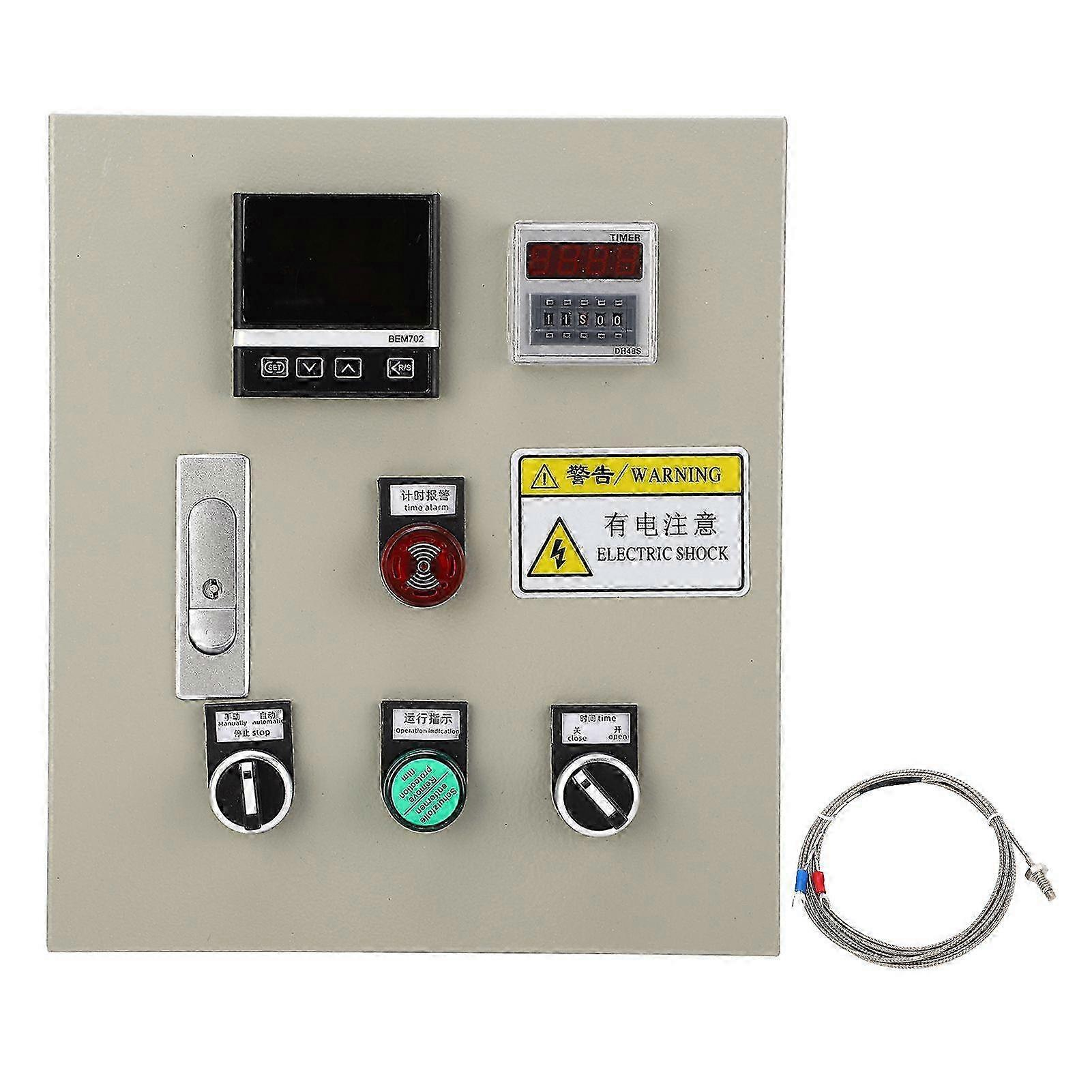 PID Temperature Controller Integrated Smart Temp Control Thermostat Box with M6 2M Thermocouple 3 Phase 15KW AC380V