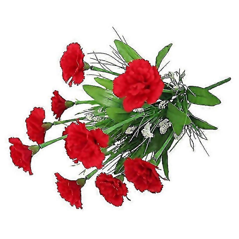 For 1 Bouquet Artificial Carnation Exquisite Nonfading 10 Heads Mother Day Gift Simulation Flower Fo