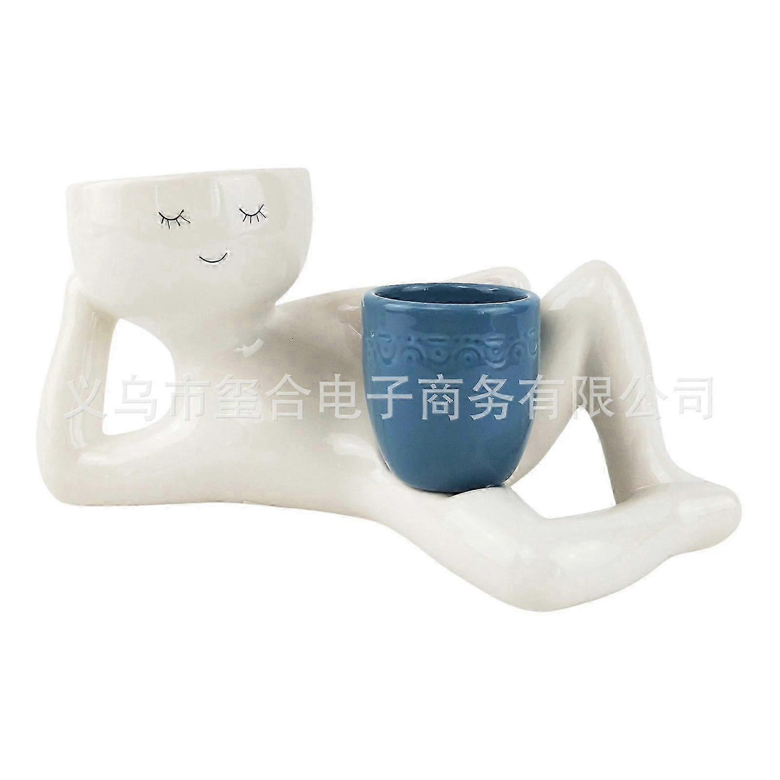 Lazy Guy Planter, Funny Plant Pots, Lazy Little Character Flowerpot