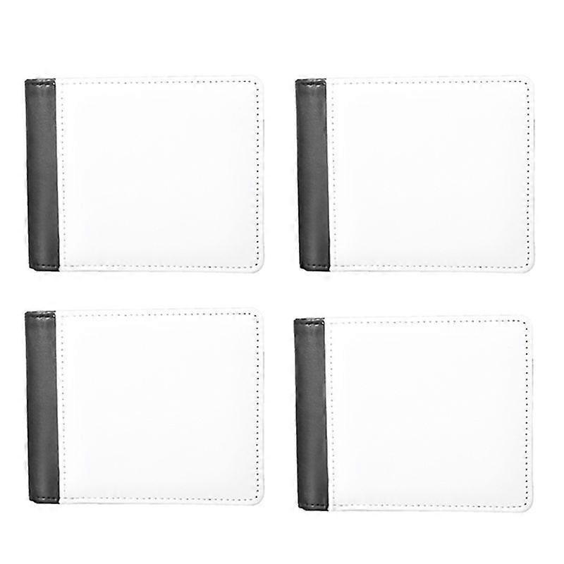 4PC Sublimation Wallet Blank for Men Pu Heat Transfer DIY Card Holder