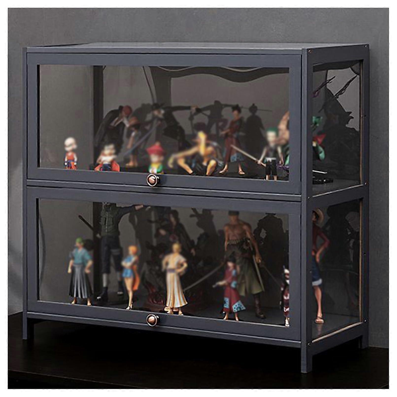 Display Cabinet Curio Cabinet With Acrylic Doors, Floor Standing Showcase Figures And Curio Collection, 80x32x73 cm